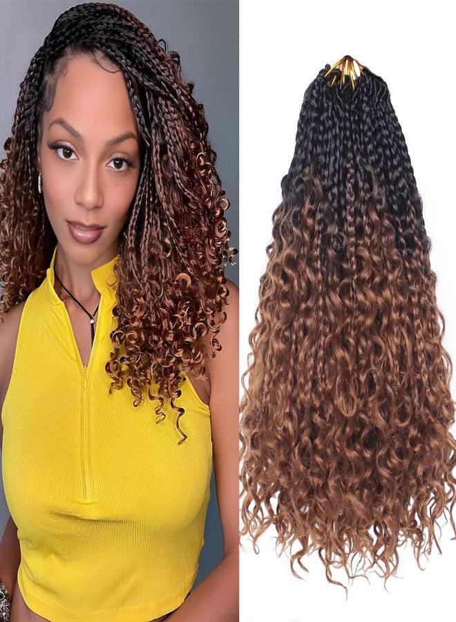 Beverlee Boho 8 Pack Goddess Box Braids 14 Inch Bohemian Crochet Hair with Curly Ends Pre-looped Synthetic for Black Women - Image 1