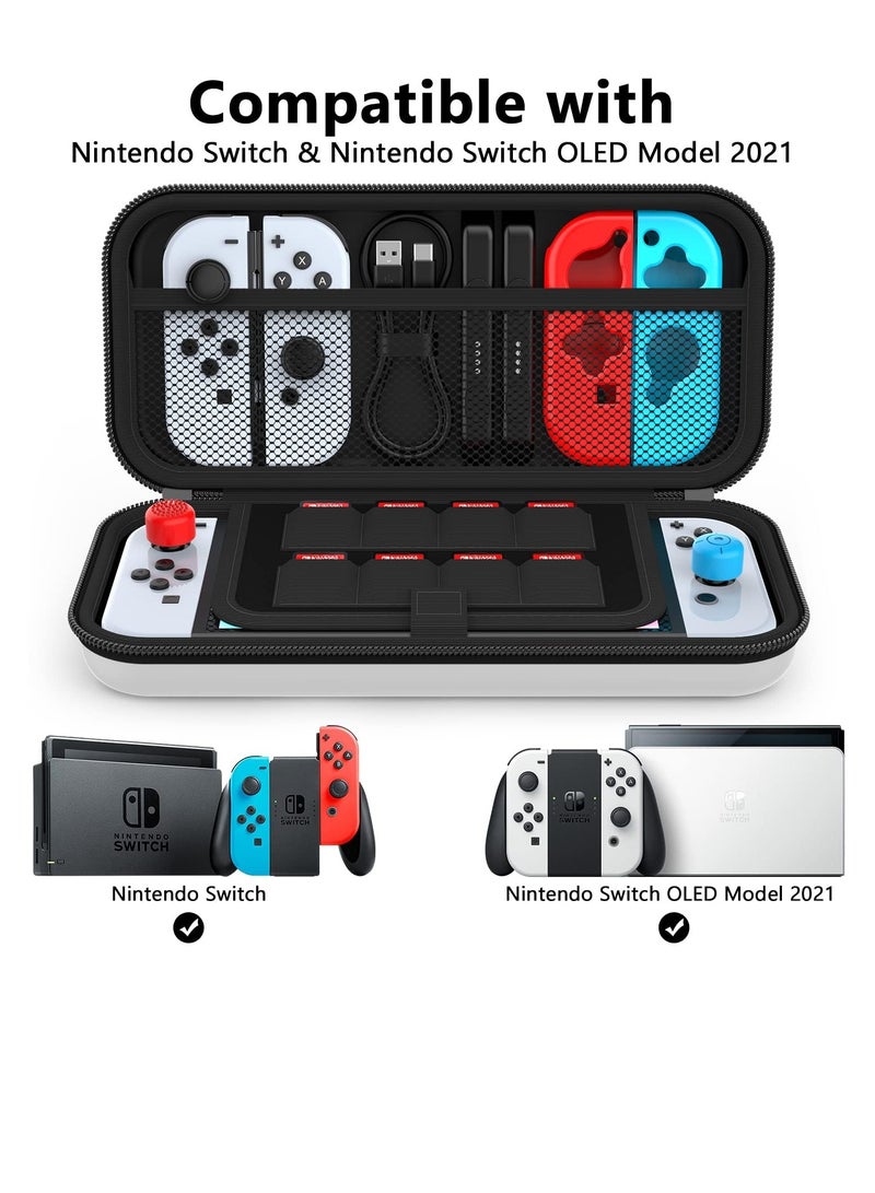 Switch OLED Case Compatible with Nintendo Switch, Nintendo Switch/Switch OLED Carry Case with More Space, Protective Case for Nintendo Switch/Switch OLED Accessories, Unisex - view 2