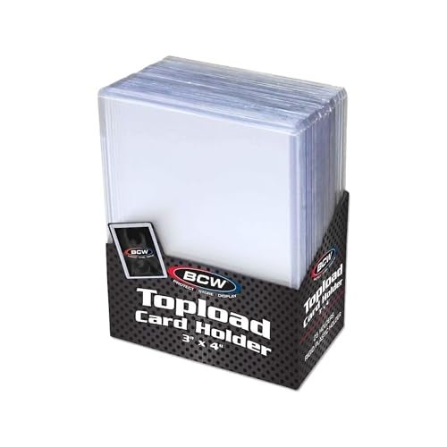 BCW 3x4 Topload Card Holder - Standard - 25ct | Rigid PVC Trading Card Protection for Baseball Cards, Football Cards, and Trading Cards Like Pokémon and MTG | Holds Cards Up to 20pts - Image 1