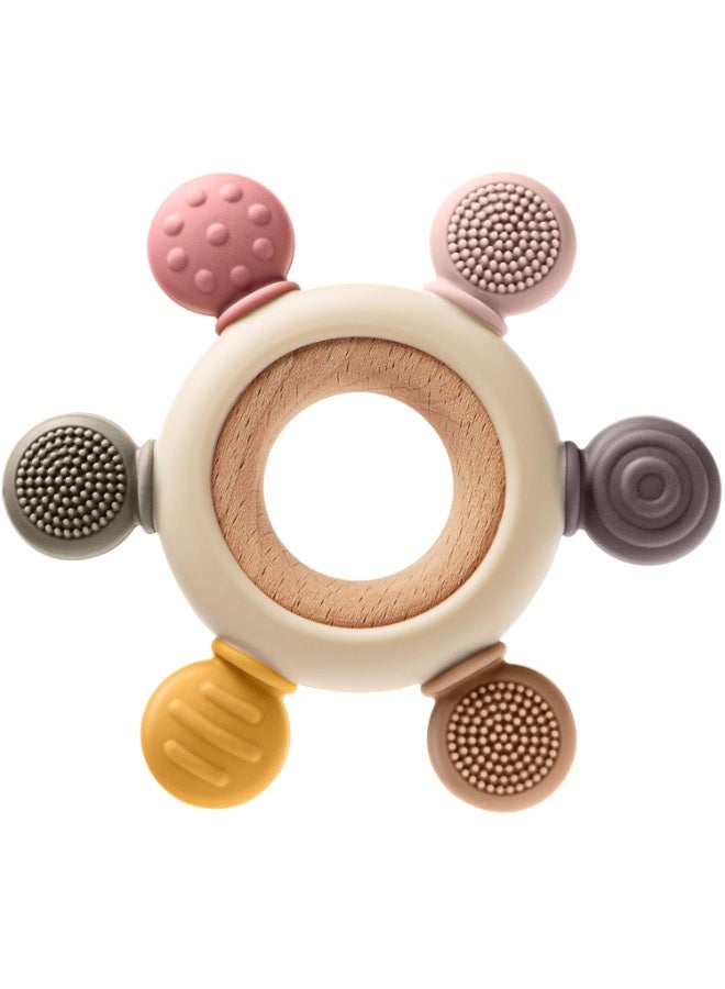 Bukela Baby Teething Toys for 0-6 6-12 Months, BPA Free Baby Teether Sensory Toys for Babies 0 3 6 9 12 18 Months, Newborn Infant Toys Gifts for 1 One Year Old Baby Boys Girls - Image 1
