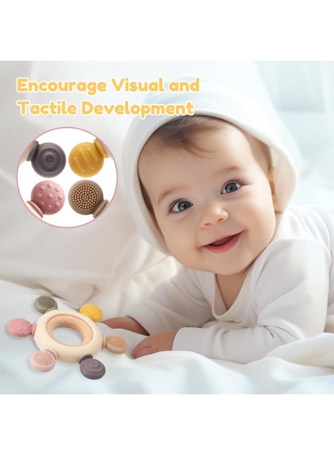 Bukela Baby Teething Toys for 0-6 6-12 Months, BPA Free Baby Teether Sensory Toys for Babies 0 3 6 9 12 18 Months, Newborn Infant Toys Gifts for 1 One Year Old Baby Boys Girls - Image 2
