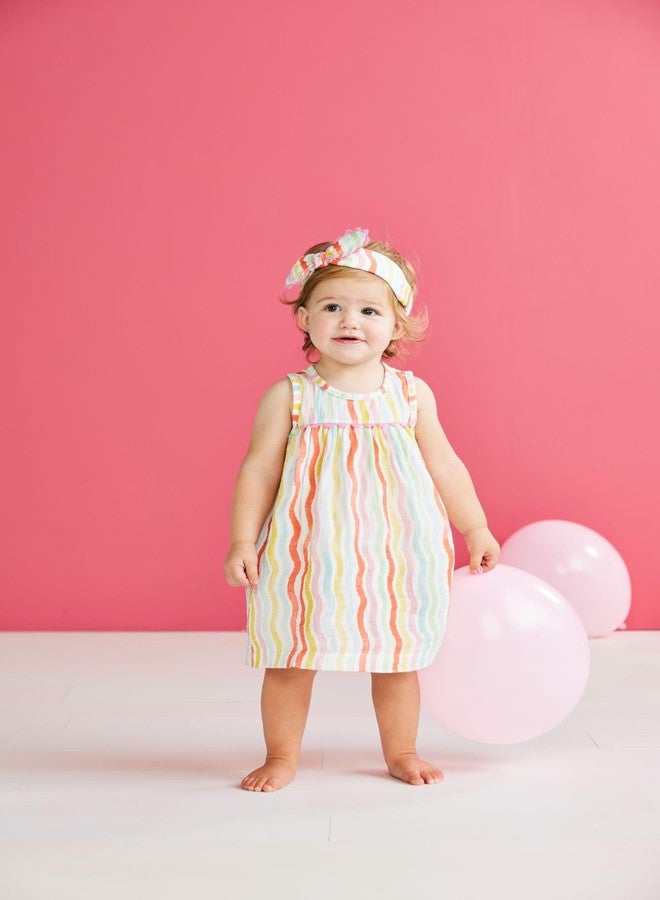 Mud Pie Children's Rainbow Dress and Headband; 12-18M - Image 2