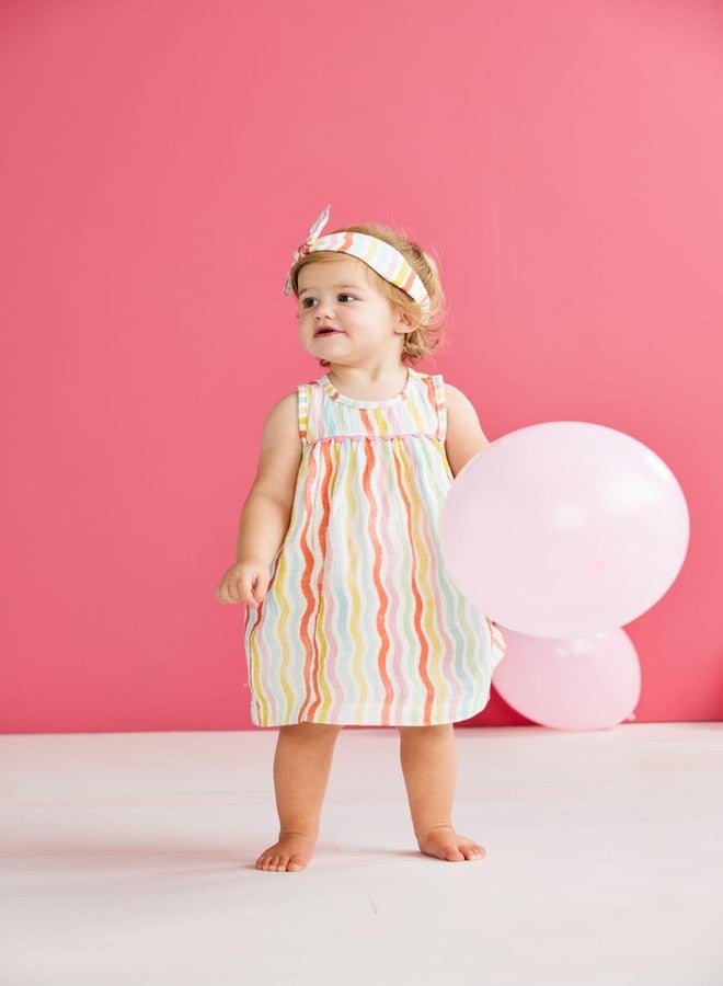 Mud Pie Children's Rainbow Dress and Headband; 12-18M - Image 3