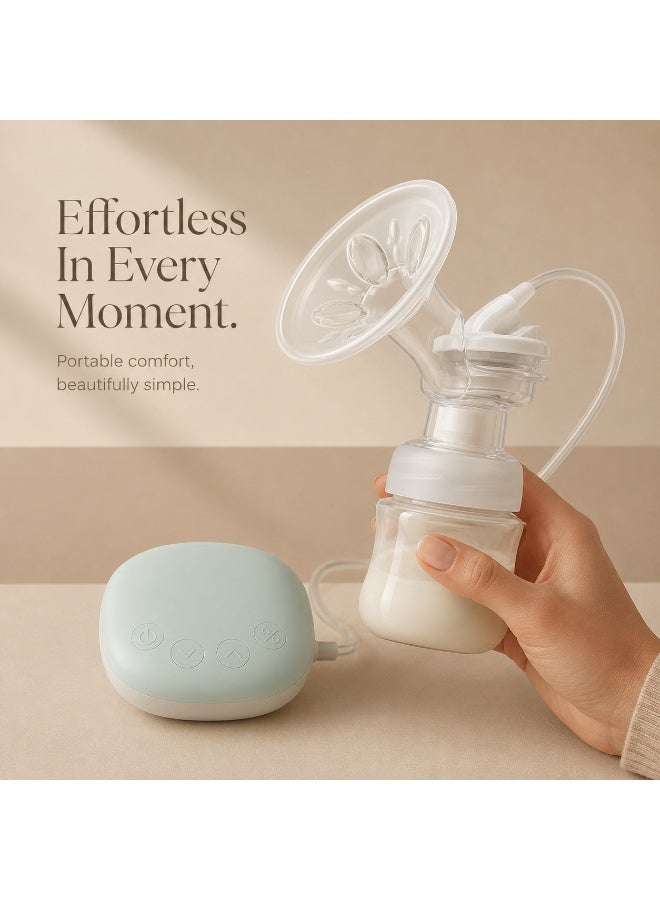 Portable Electric Breast Pump with Compact Control Unit Breast Shield Collection Bottle and Connecting Tube - Image 2