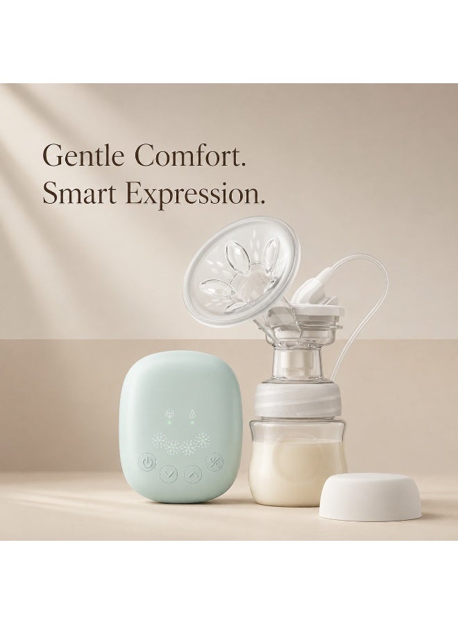 Portable Electric Breast Pump with Compact Control Unit Breast Shield Collection Bottle and Connecting Tube - Image 1