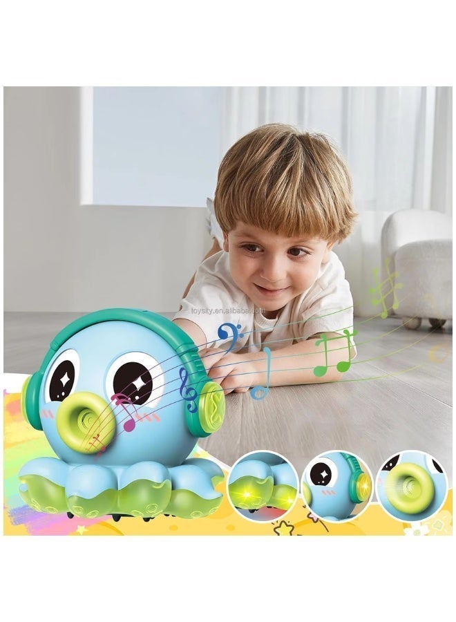 دي اي تي DAT لعبة Electric Spray Octopus مع موسيقى وإضاءة، 15 cm، ألوان متنوعة، لعبة أرضية تفاعلية للأطفال - Image 3