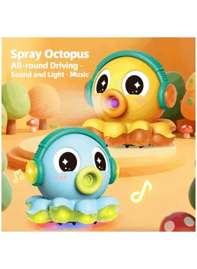 دي اي تي DAT لعبة Electric Spray Octopus مع موسيقى وإضاءة، 15 cm، ألوان متنوعة، لعبة أرضية تفاعلية للأطفال - Image 2
