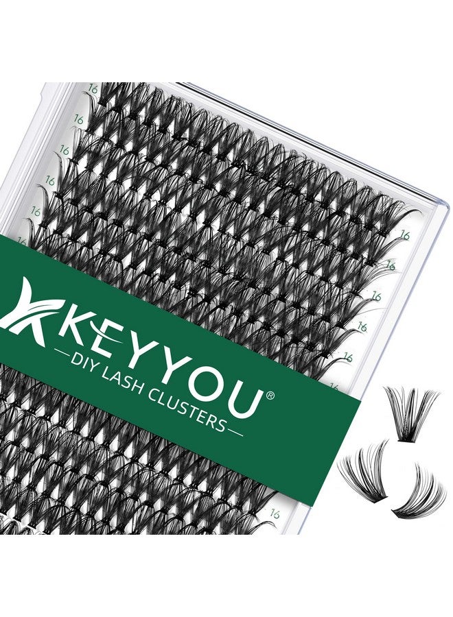 KEYYOU Lash Clusters 300Pcs Individual Lashes 40D 0.07C Curl 16Mm Diy Eyelash Extension Keyyou Large Tray Volume Soft&Natural Cluster Lashes(40D0.07C,16） - Image 2