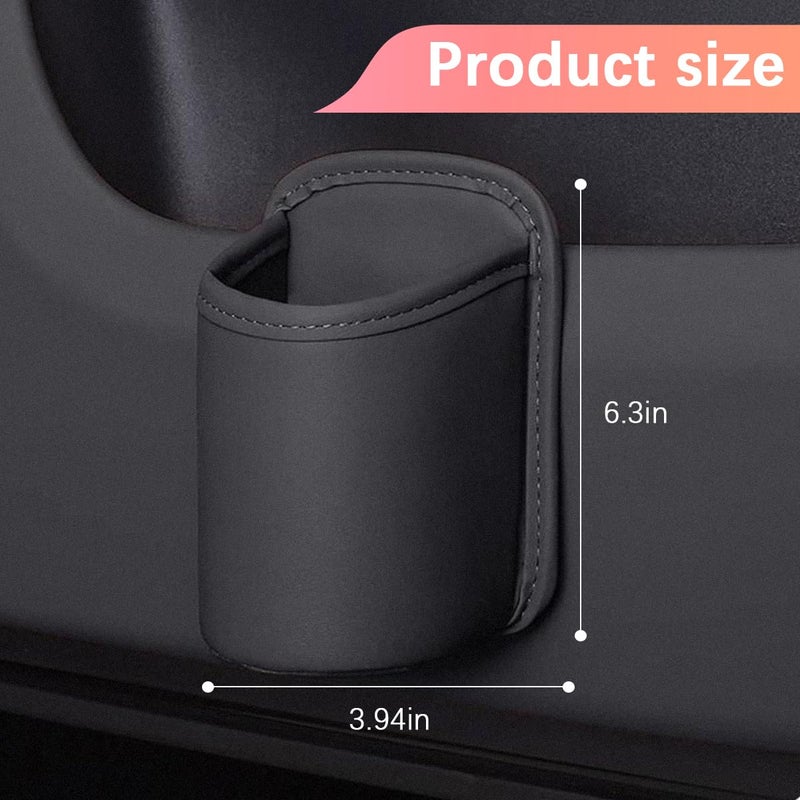 Sandfren Large Car Door Cup Holder, Clip On Vehicle Seat Side Hanging Cup Drink Holder, Automotive Interior Water Bottle Organizer Mount Accessories, Universal for SUV Sedan Truck (Black) - Image 2