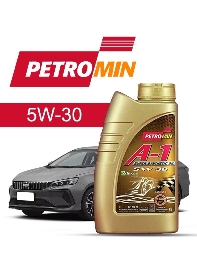 بيترومين زيت محرك سيارة جيلي، بنراي  2024 - 2020 - لزوجة 5w30 بترومين 5 لتر، مع فلتر زيت المحرك - 2020 2021 2022 2023 2024