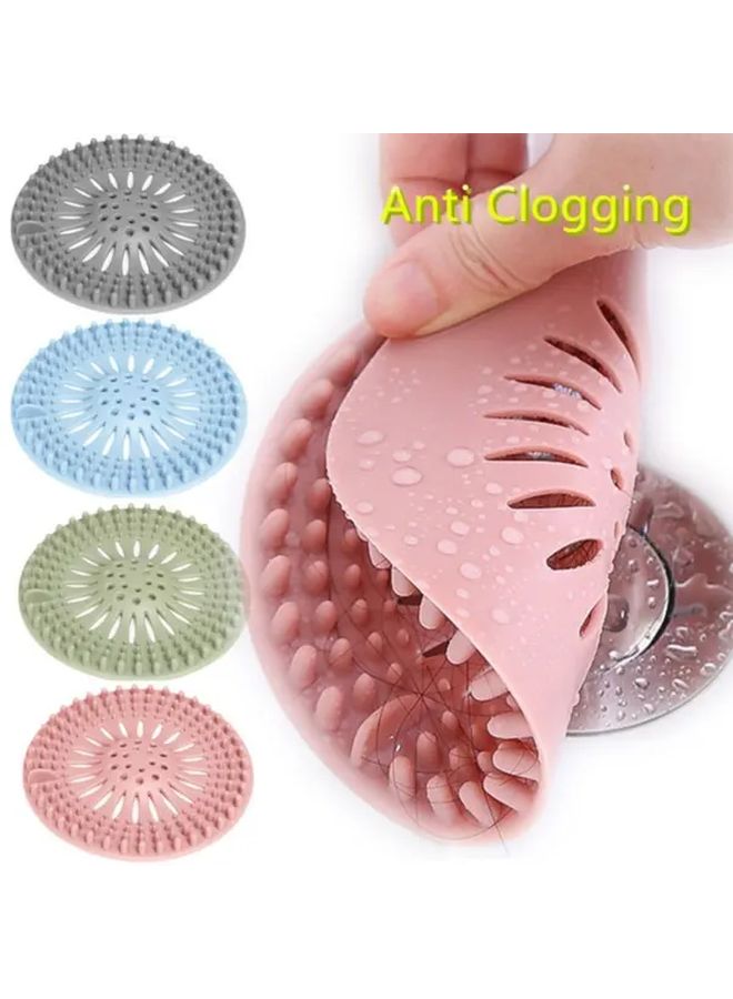 Gray Shower Drain Hair Catcher Anti Clogging Bathtub Sink Floor Drain Strainer Filter - Image 1