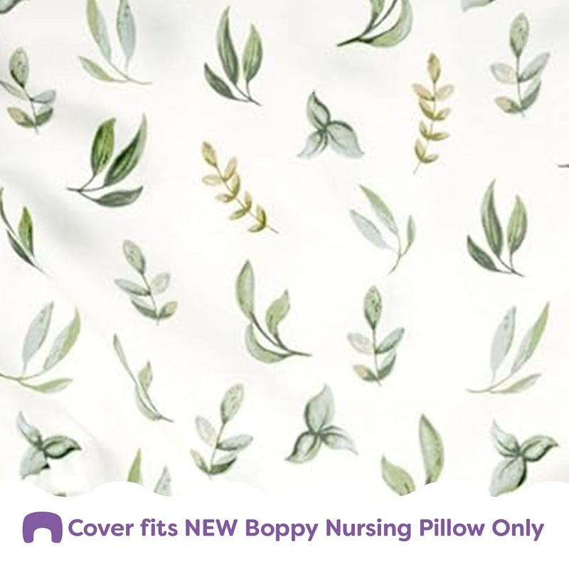 Boppy Nursing Pillow Cover Organic Green Leaves Single Cover EasyOn Slipcover with Gentle 100 Organic Cotton Fabric for The Redesigned Nursing Pillow - Image 4