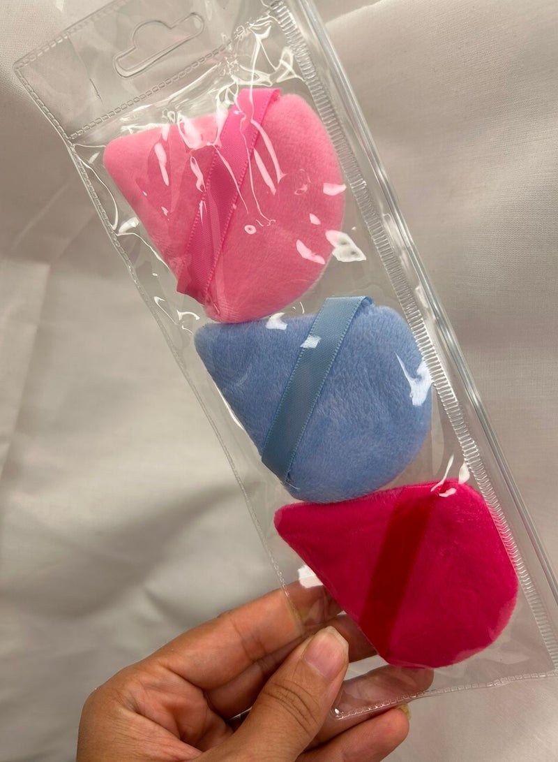 Concealer sponge, 3 pieces, multi colour