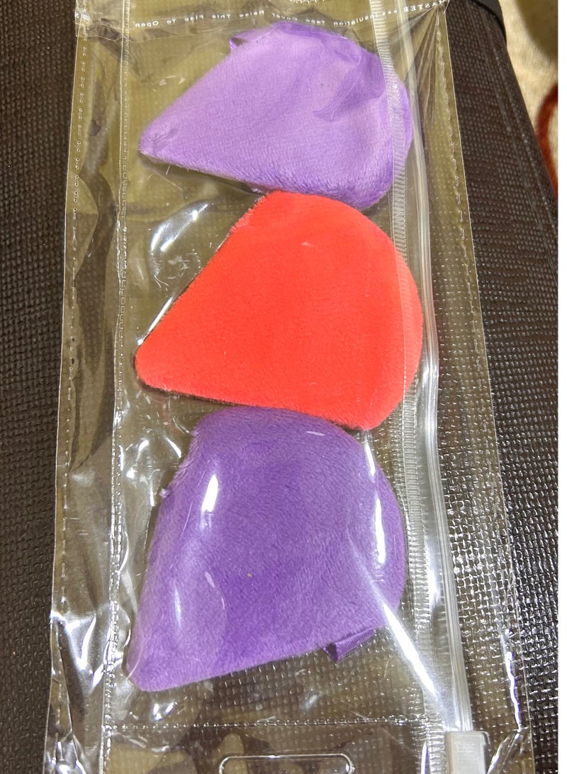 Concealer sponge, 3 pieces, multi colour
