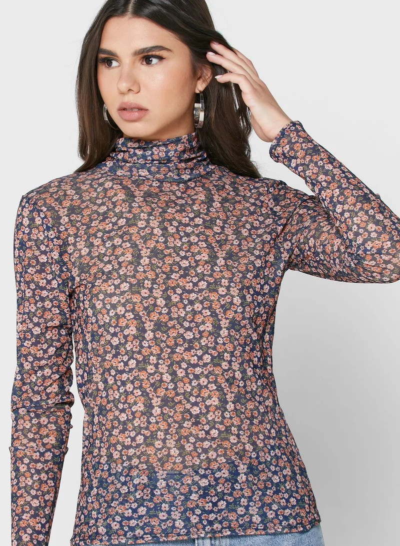 ALIGNE High Neck Printed Top