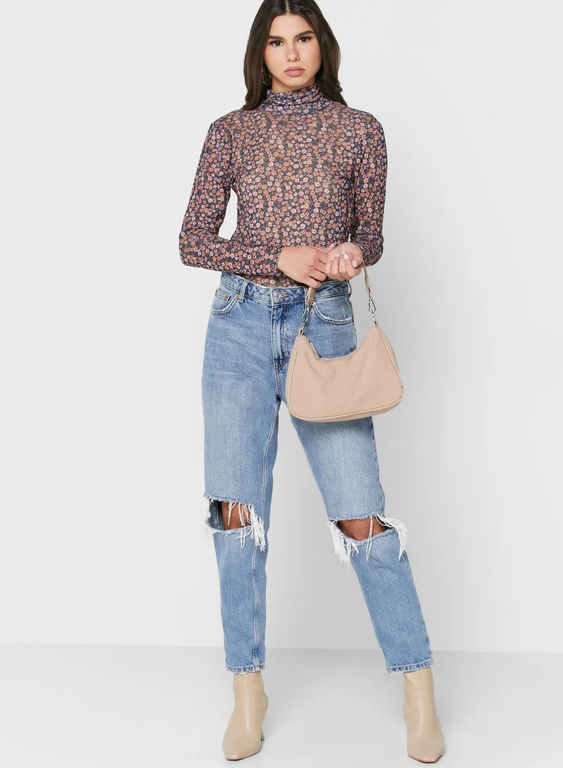 ALIGNE High Neck Printed Top