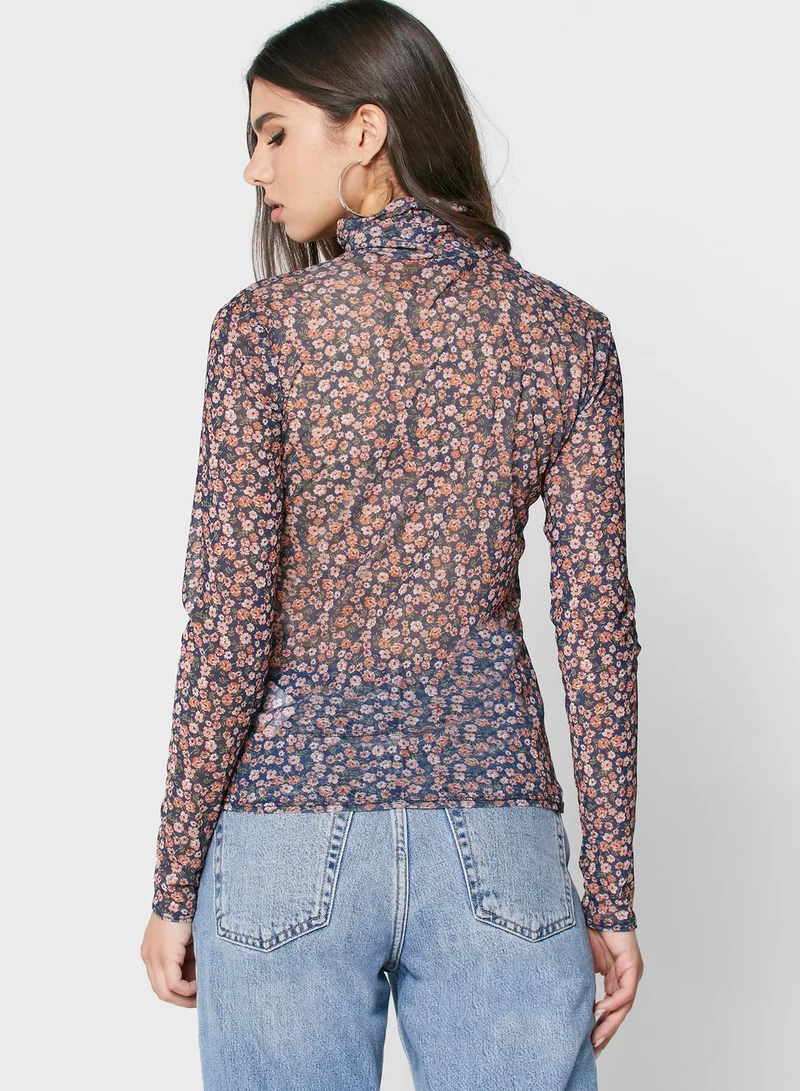 ALIGNE High Neck Printed Top