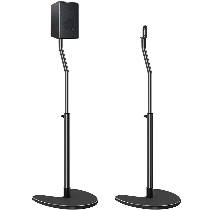 Mounting Dream Speaker Stands Pair Max 39 Height Adjustable Heavy Duty Base 11 lbs Capacity Each Set of 2 Universal Floor Stands - Image 2