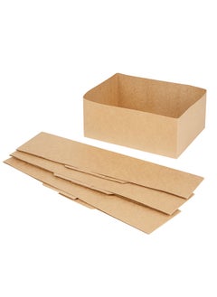 Restaurantware Restaurantware-Bio Tek 8.4 x 6 x 3.5 Inch Burger Trays, 100 Disposable Paper Food Trays - Recyclable, Sturdy, Kraft Paper Movie Snack Trays, For Meals, Snacks, And Baked Goods  - Image 2