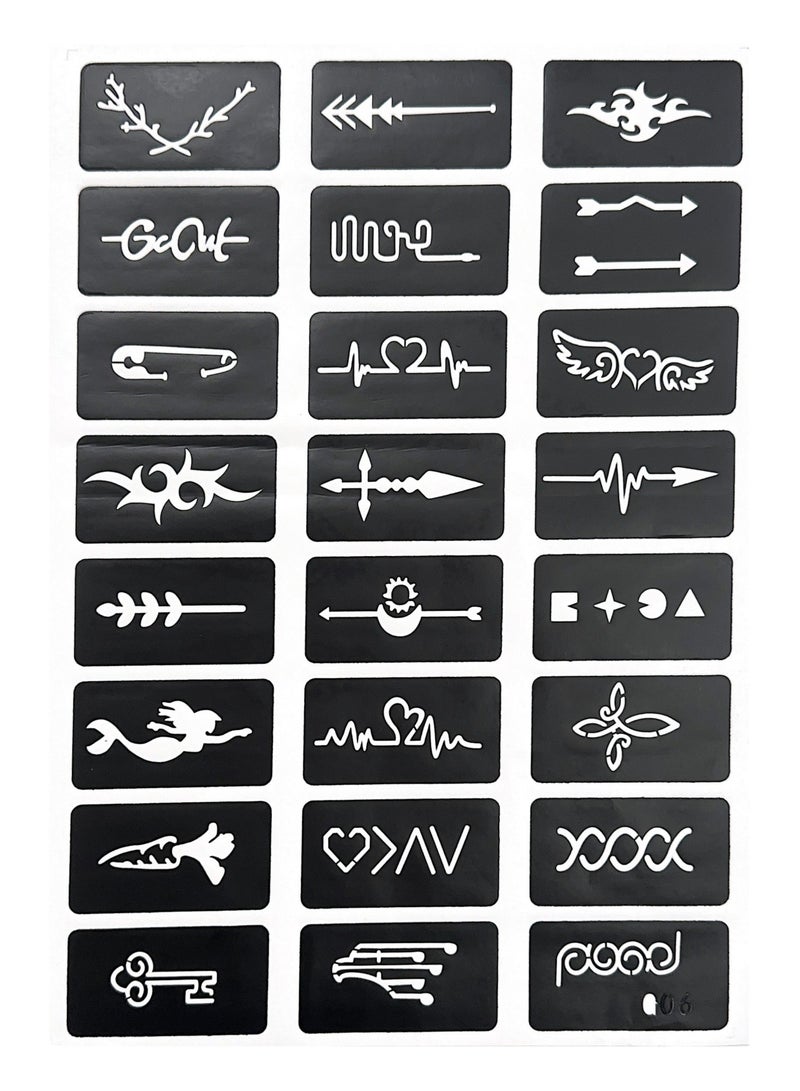 مودا ملصق التاتو المؤقت يستخدم للحناء أو الحبر السحري للتاتو المؤقت استنسل للحناء