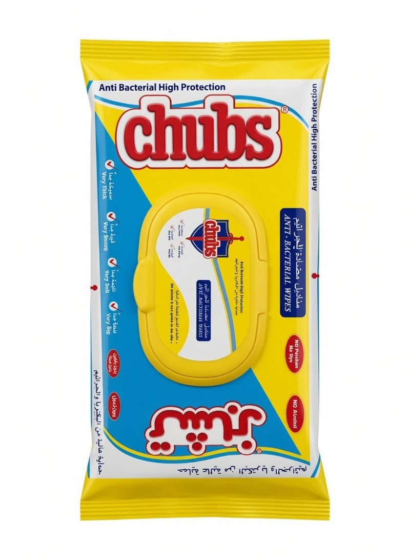 Chubs Anti - Bacterial Wipes 40 Wipes - Image 1