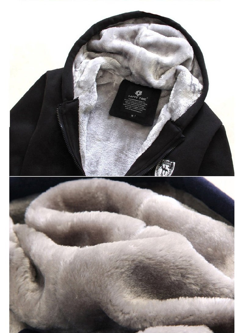 NIBEMINENT Winter Thicken Sweater Suits Cardigan Top And Drawstring Trousers Casual Loose Clothing Sets  - Image 3