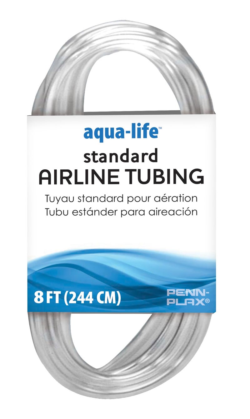 Penn Plax PENN-PLAX Standard Airline Tubing for Aquariums â€“ Clear and Flexible â€“ Resists Kinking â€“ Safe for Freshwater and Saltwater Fish Tanks â€“ 8 Feet - Image 1