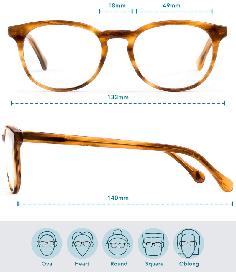 Felix Gray – Roebling Blue Light Blocking Computer Glasses (Amber Toffee) - Image 2