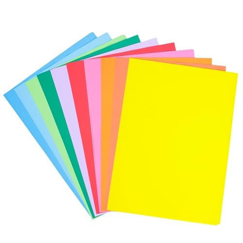 BRUSTRO Copytinta Mixed Bright Colour Craft Paper| A4 Size | 80 GSM | Pack of 40 Sheets (10 colors x 4 sheets)|Double Side Colored, Ideal for Origami, Scrapbooking, Making Card, DIY Art & Craft. - Image 4