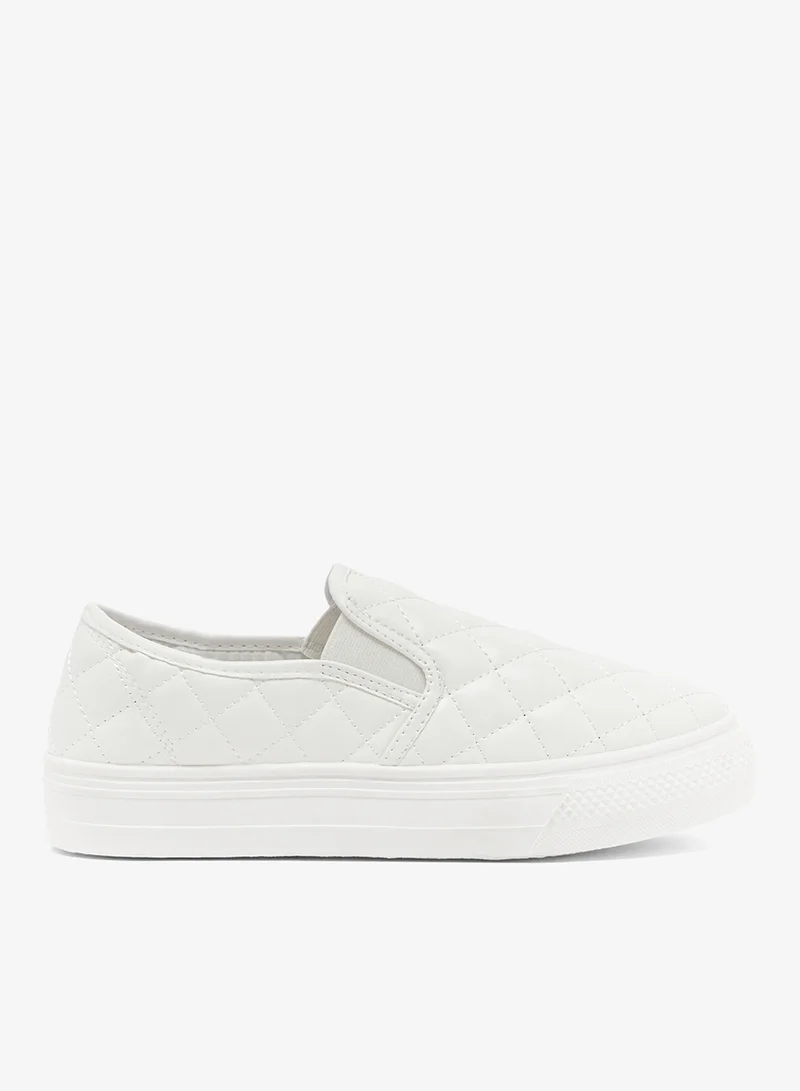 Ginger Quilted Platform Slip On Flat