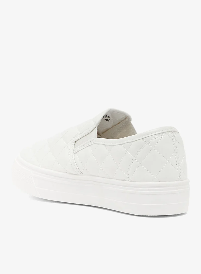 Ginger Quilted Platform Slip On Flat