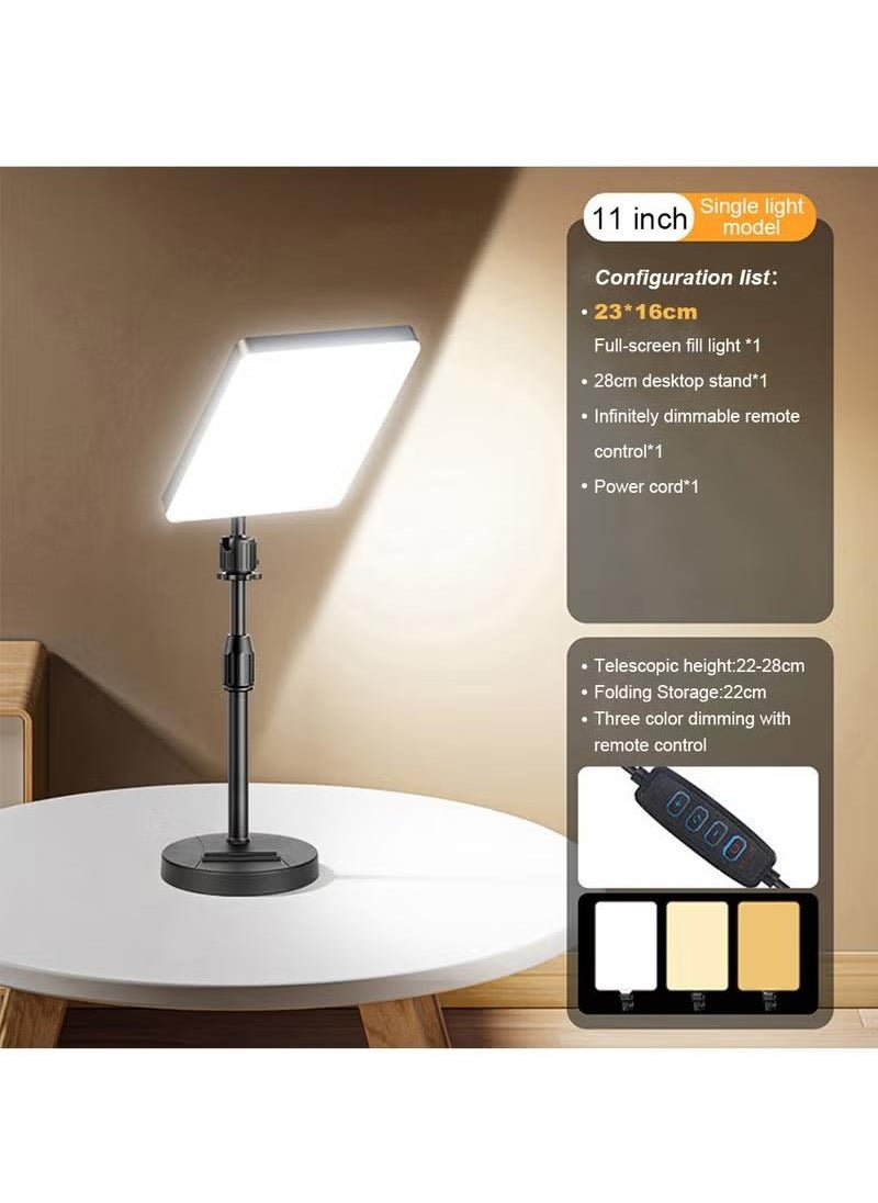 XiuWoo 11 Inch LED Video Fill Light Kit, 2800-5600K 3 Colors Dimmable Photography Light with Desktop Stand for Video Photography  - Image 4