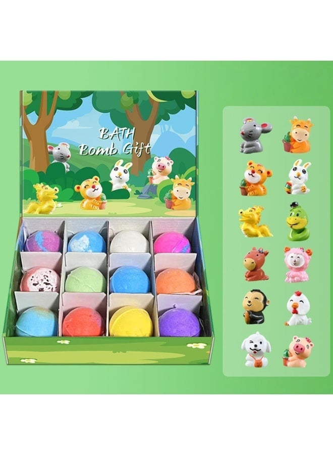 Bath 12 Pieces Bath Bombs for Kids, Handmade Bath Bombs with Surprise Toys Inside, Soda Salt Balls, Natural Organic Earth and Sea Bubble Baths Fizzy Toys to Moisturize Dry Skin for Boys and Girls - Image 2