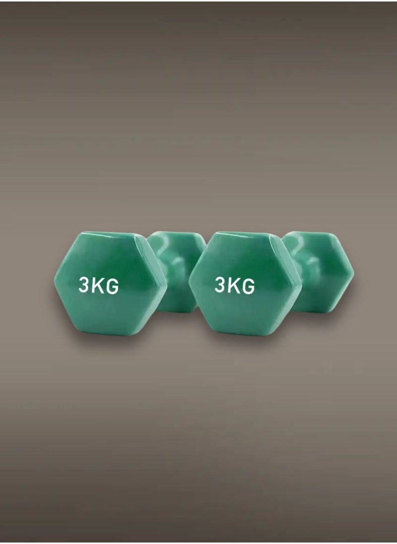 GRIT GRIT Vinyl Dumbbell Pair - 3 kg  - Image 1
