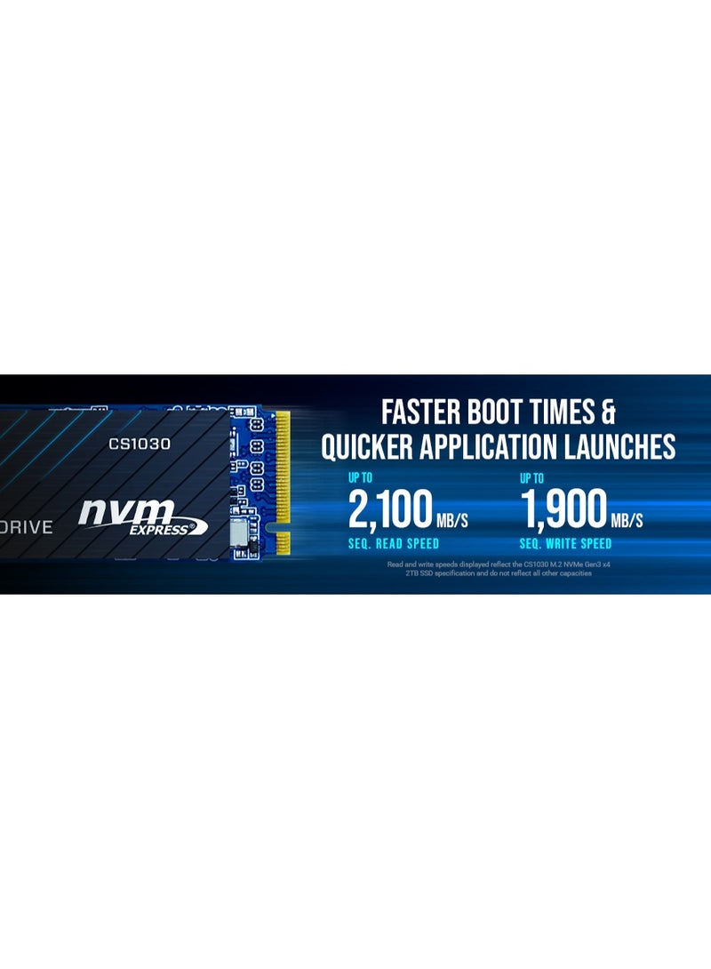 PNY Technologies PNY CS1030 1TB M.2 NVMe PCIe Gen3 x4 Internal Solid State Drive (SSD) - M280CS1030-1TB-RB - Image 3