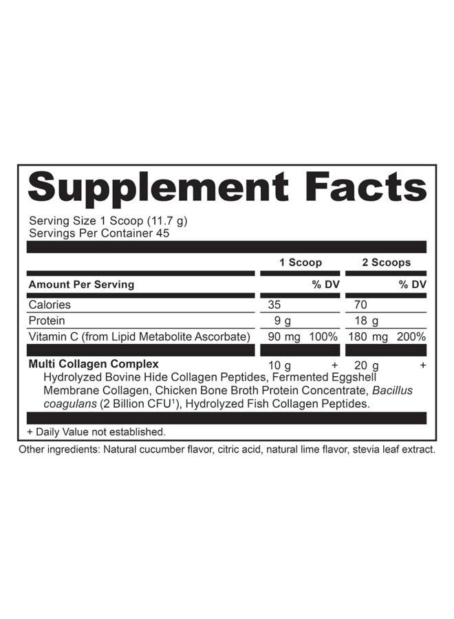 Ancient Nutrition Collagen Powder Protein, Multi Collagen Protein, Cucumber Lime, Hydrolyzed Collagen Peptides Supports Skin and Nails, Joint Supplement, 18.6oz - Image 2