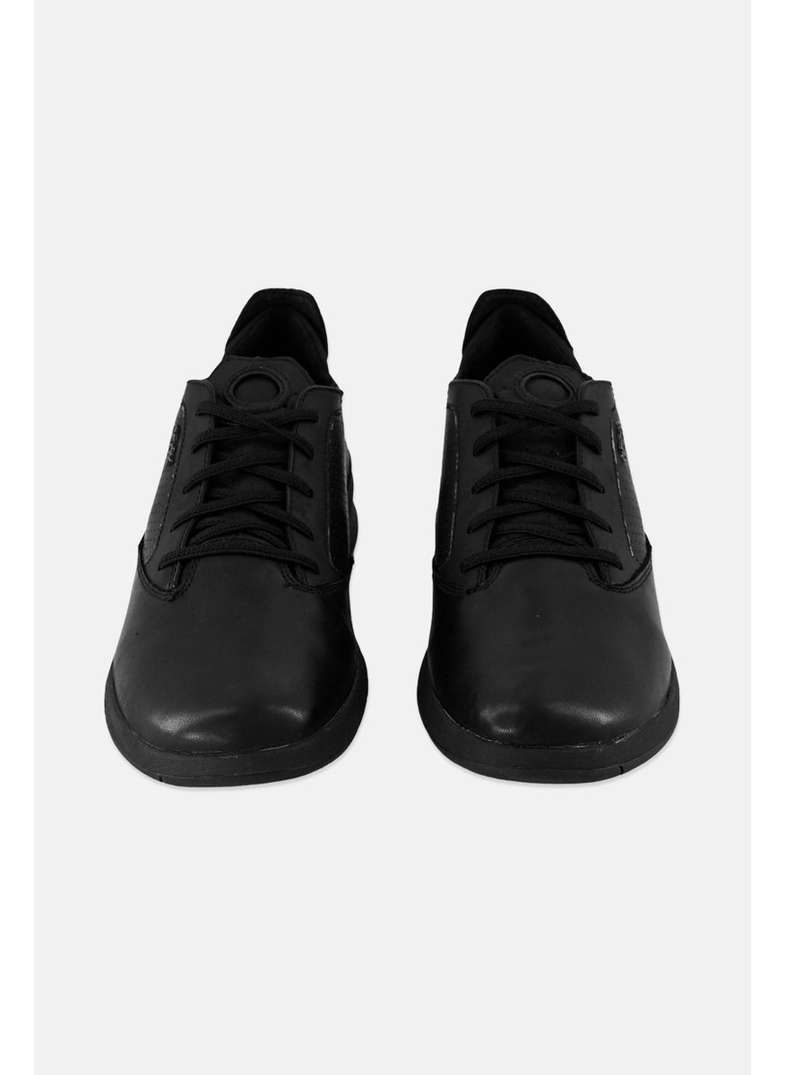 GEOX Men Leather Lace Up Shoes, Black  - Image 4