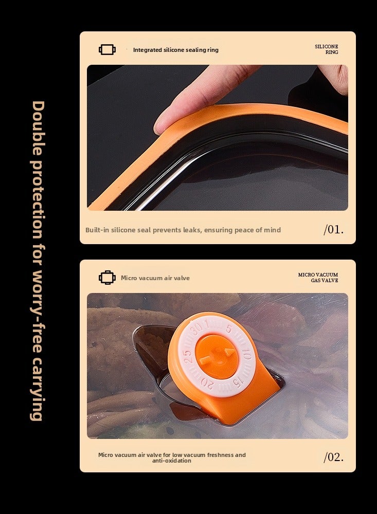 Aideli Lunch Box Set of 2, 316 Stainless Steel Bento with Storage Bag, Leakproof Airtight Containers 1.2L + 1.7L for School, Work, Picnic - Image 5