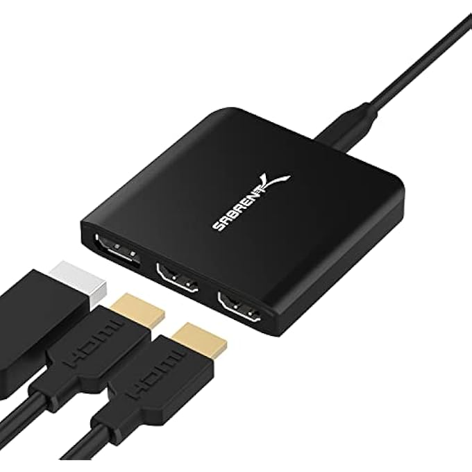 USB TYPE-C TO X2 HDMI AND X1 DISPLAYPORT ADAPTER (DA-H2D1)