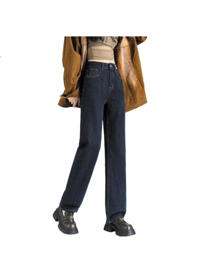 EPTISON Yipin Tiancheng High Waist Retro Straight-Leg Jeans Women'S Spring/Summer Ladies' Versatile Solid Color Wide Leg Pants Simple Long Pants Women - Image 2