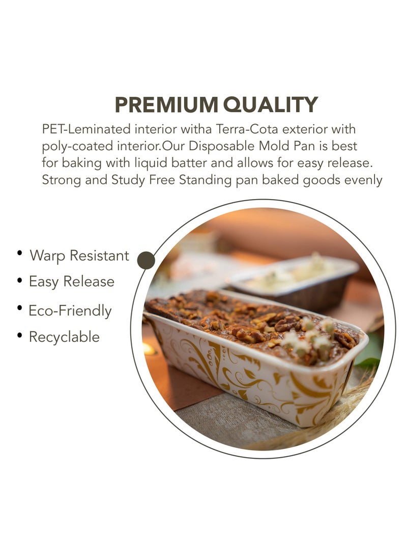 Excefore Paper Loaf Pan, 50 Pack Disposable Paper Baking Loft Mold 24ct, Elegant Pan Supplies for Baking Bread, Small Meatloaf, Bundt Cake Microwave Oven Freezer Safe, 6.4*2.2*2.4 In  - Image 5