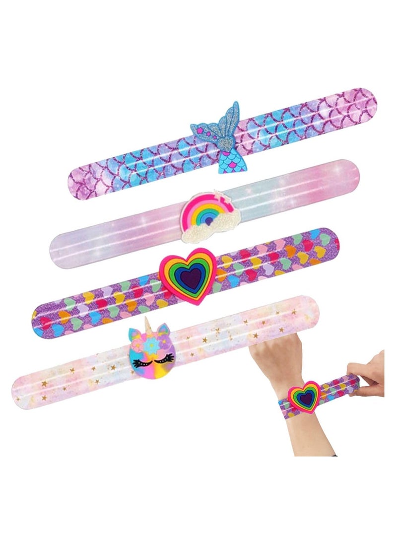 Home Smart - Home Smart Slap Bracelets for Girls Colorful Stylish Slap Bracelet Kids Birthday Party Favors for Children's - Image 1