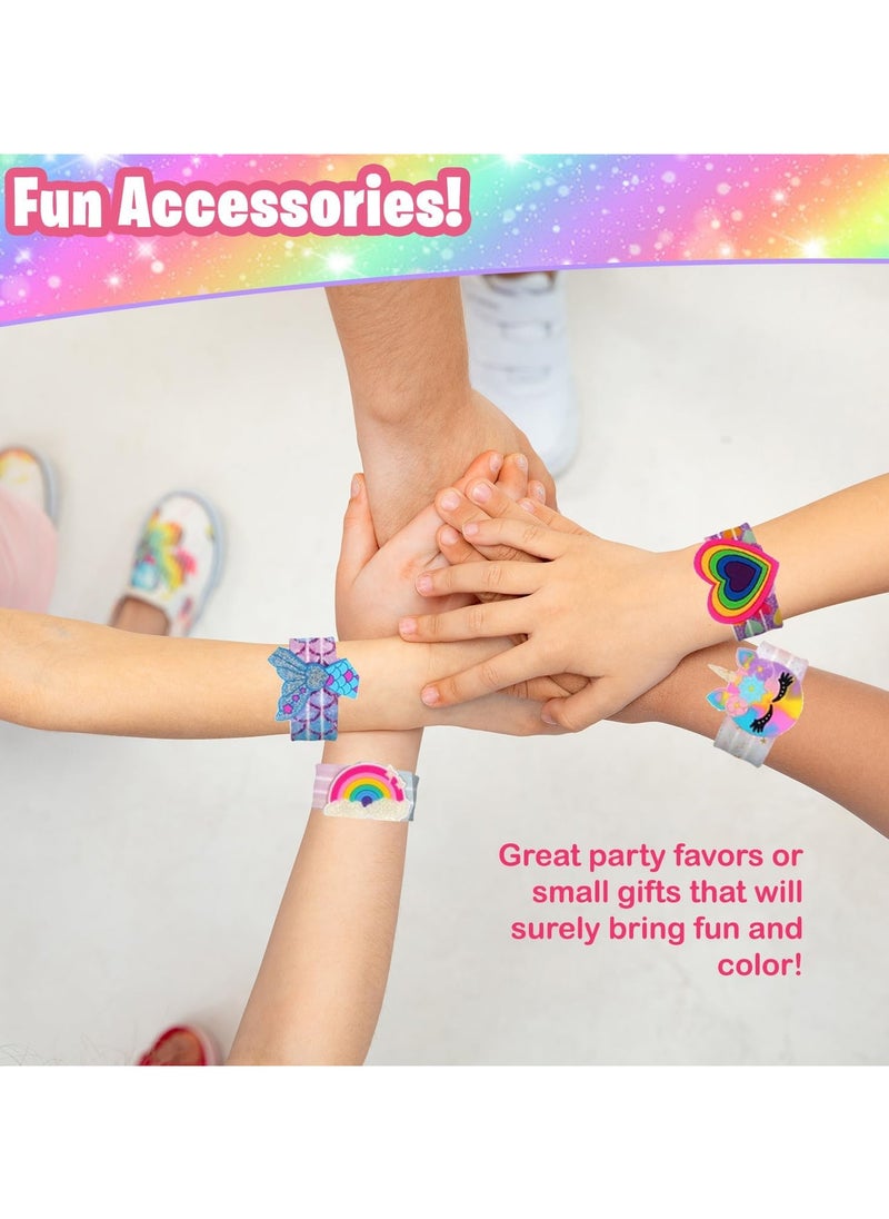 Home Smart - Home Smart Slap Bracelets for Girls Colorful Stylish Slap Bracelet Kids Birthday Party Favors for Children's - Image 1