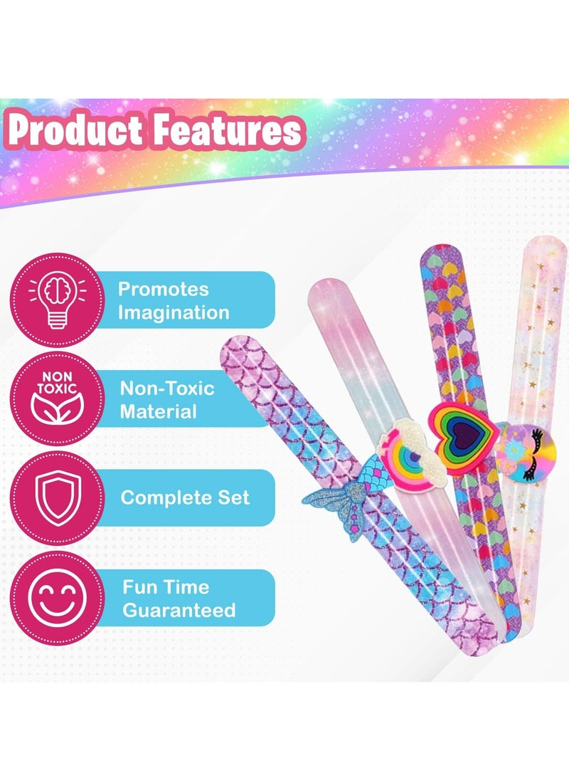 Home Smart - Home Smart Slap Bracelets for Girls Colorful Stylish Slap Bracelet Kids Birthday Party Favors for Children's - Image 1