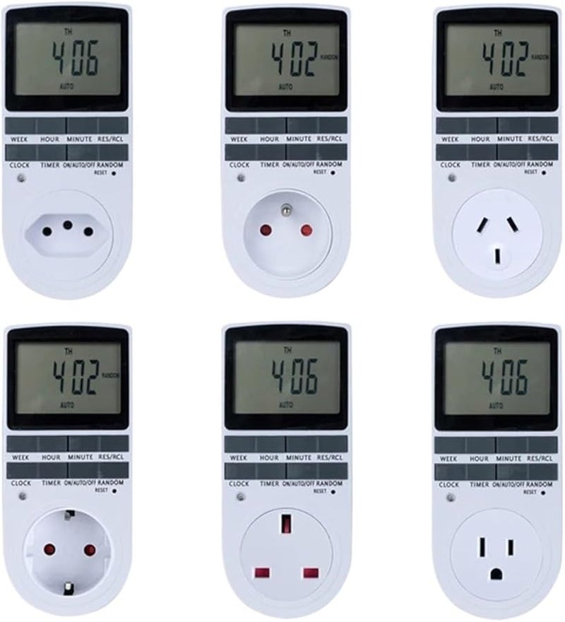 Au Color Digital Timer Switch Programmable 24 Hour Cyclic Outlet EU UK US AU Plug - Image 1