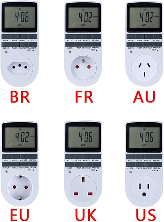 Au Color Digital Timer Switch Programmable 24 Hour Cyclic Outlet EU UK US AU Plug - Image 3