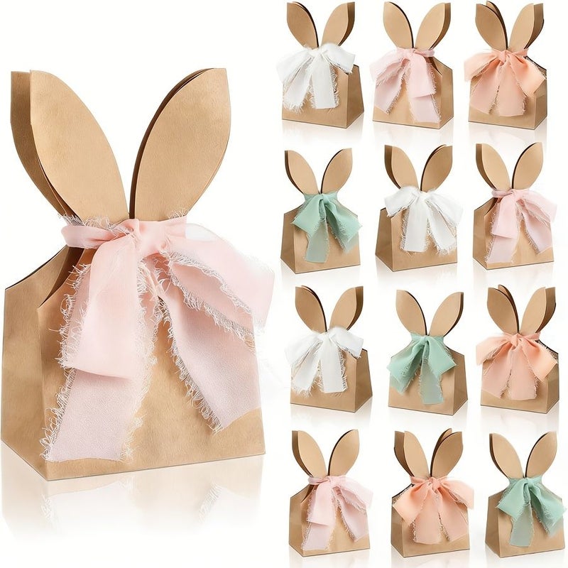 Handmade Easter Gift Box Set For Her Or Him 12 Boxes Plus 4 Rolls Of Ribbon Kit With Decorative Supplies Perfect For Easter Decorations - Image 1