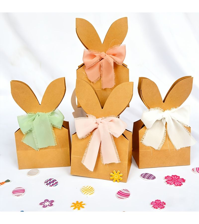 Handmade Easter Gift Box Set For Her Or Him 12 Boxes Plus 4 Rolls Of Ribbon Kit With Decorative Supplies Perfect For Easter Decorations - Image 4