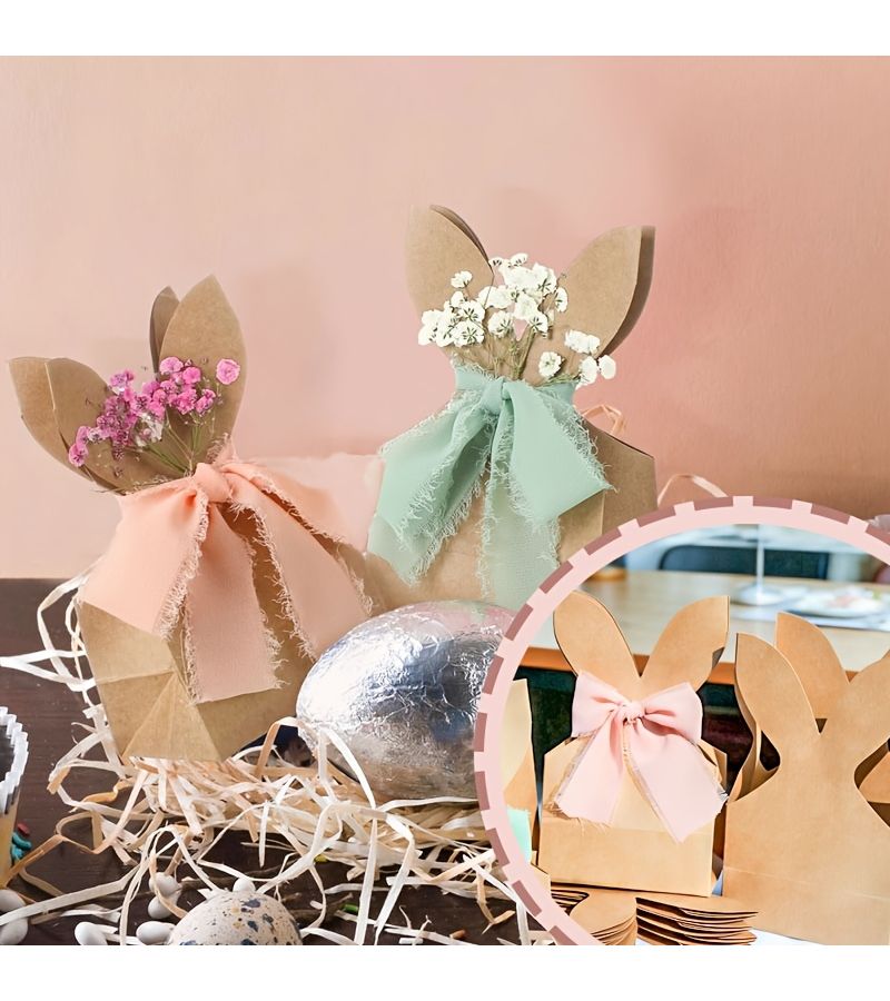 Handmade Easter Gift Box Set For Her Or Him 12 Boxes Plus 4 Rolls Of Ribbon Kit With Decorative Supplies Perfect For Easter Decorations - Image 3