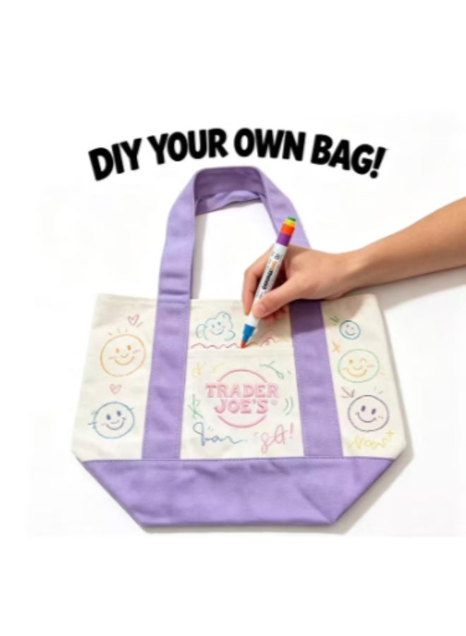 Medium Canvas Tote Bag (Lavender Purple) - Image 2